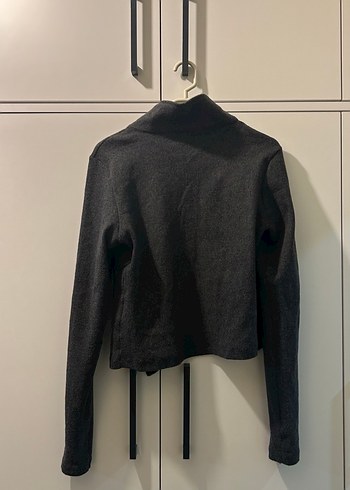 Gri Kadın Ceket Notch Yaka - Görsel 3