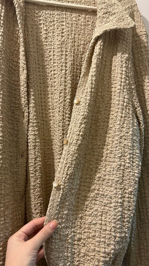 Bej Kadın Gömlek - Görsel 3