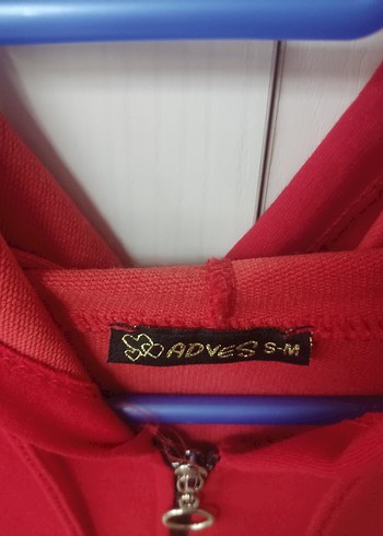 m Beden kırmızı Renk Kırmızı Fermuarlı Kadın Sweatshirt