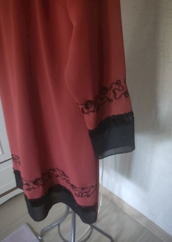 48 Beden bordo Renk kiremit rengi Uzun Kollu Kadın Tunik