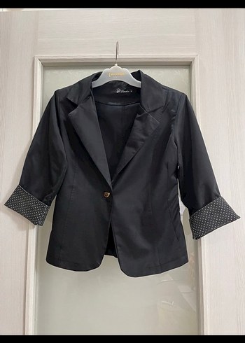 Siyah Mini Kadın Blazer Ceket