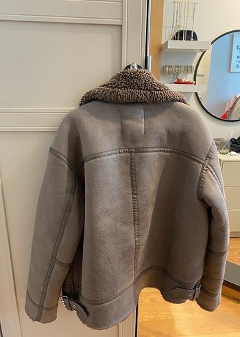 Zara Kahverengi Süet Kürklü Kadın Ceket