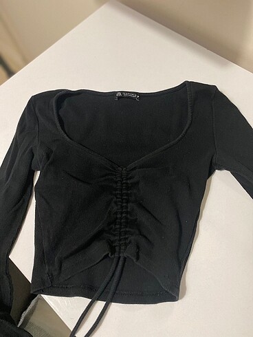 Zara uzun kollu crop