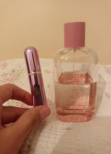 Zara Orchid Parfüm ve küçük çanta boy doldurulabilir şişe