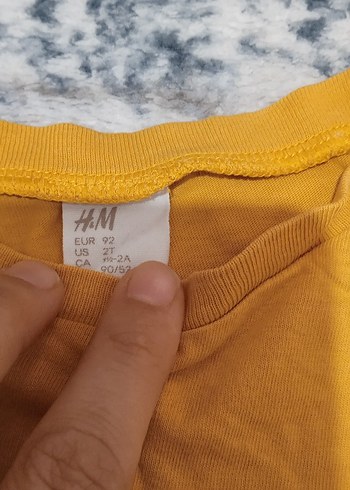 18-24 Ay Beden Sarı Baskılı Erkek Çocuk Uzun Kollu Tişört
