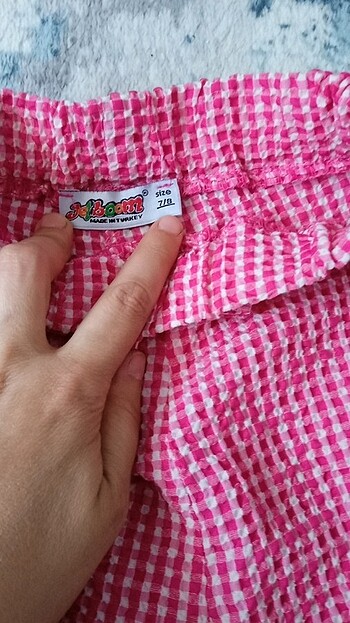 7 Yaş Beden pembe Renk Etek ve pijama