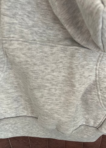 m Beden gri Renk Gri Kapüşonlu Kadın Sweatshirt