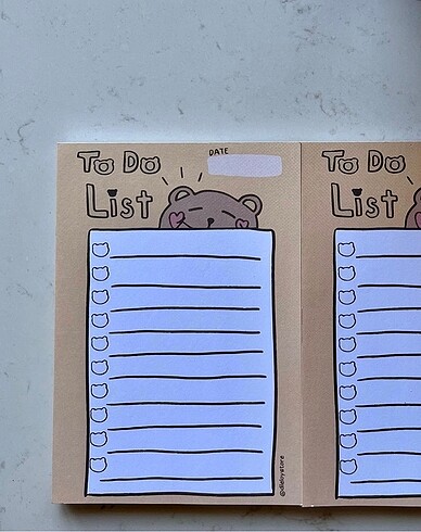  AYICIKLI TO DO LIST ,BLOKNOT (10,14.5 )