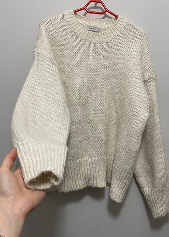 Krem  Triko Kadın Kazak Uzun Kollu - Görsel 2