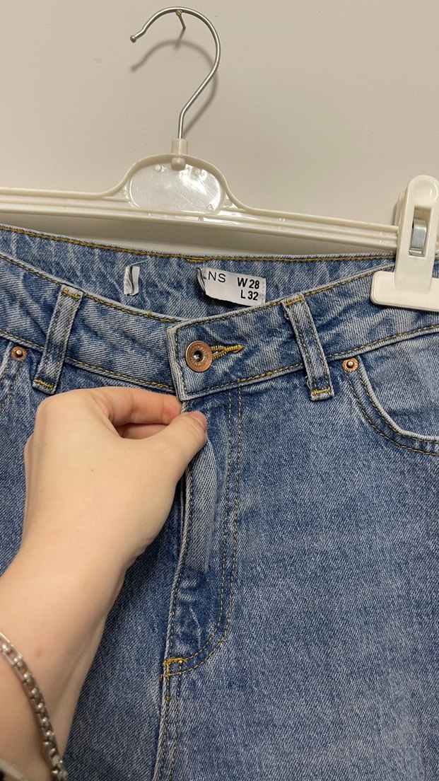 Pastel Mavi Kadın Denim Pantolon - Görsel 3