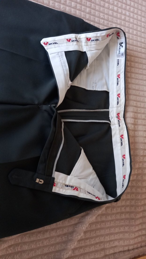 Gri Midi Kemerli Erkek Pantolon 46 Beden.Ofis stili. - Görsel 2