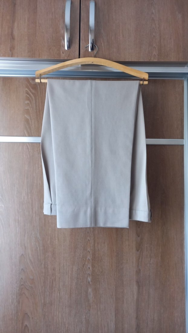 46 Beden Erkek Mevsimlik kumaş keten pantolon - Görsel 2