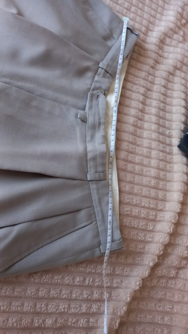 46 Beden Erkek Mevsimlik kumaş keten pantolon - Görsel 4