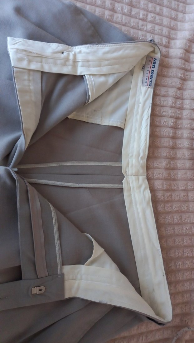 46 Beden Erkek Mevsimlik kumaş keten pantolon - Görsel 5