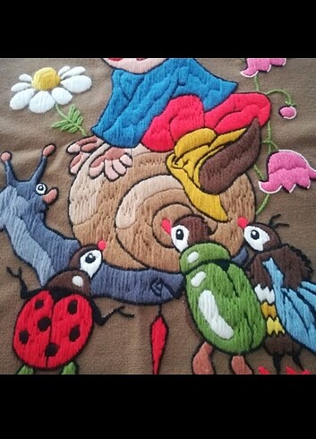 Beden Renk Çocuk Odası İçin El Yapımı pano