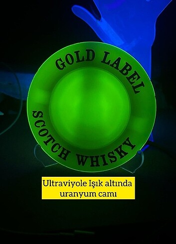 Koleksiyonluk Uranyum Camı Viski Küllük - Kül Tablası
