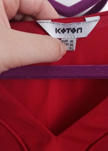 s Beden kırmızı Renk Kırmızı Koton Bluz