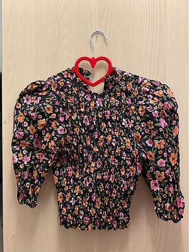 Çiçekli crop bluz H&M