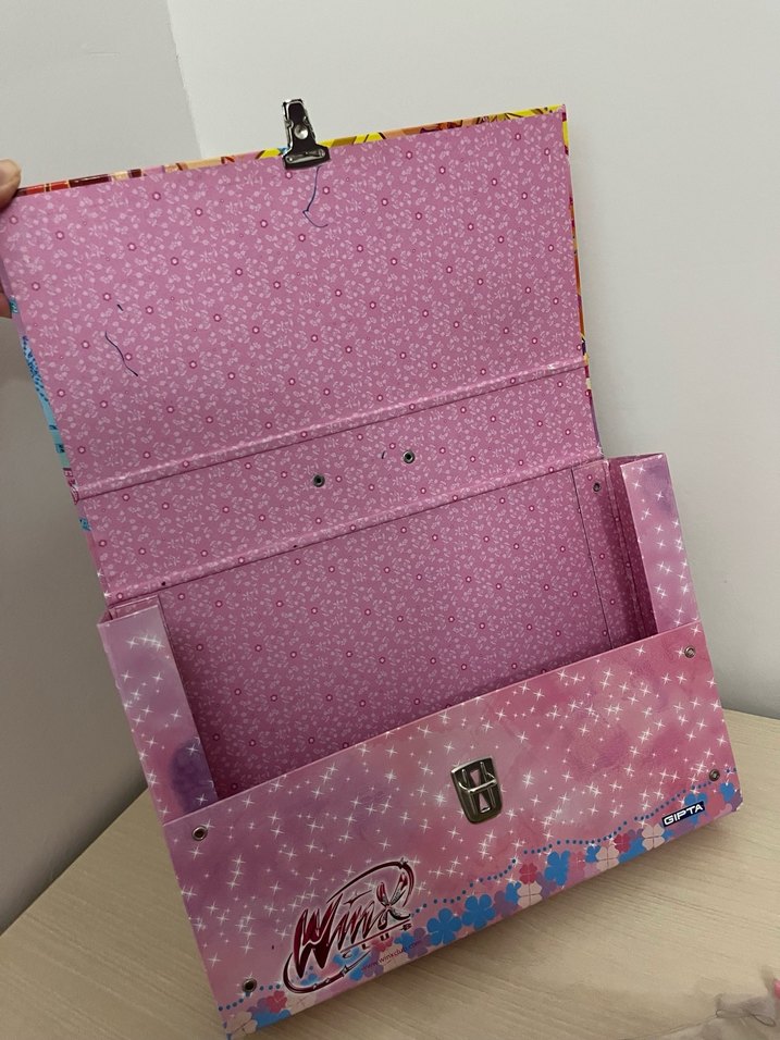 Pembe Winx Okul Çantası Kutu Klasör Dosya - Görsel 3