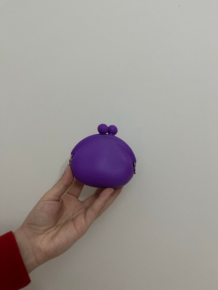 Mor Renkli Kadın Silikon Cüzdan - Görsel 4