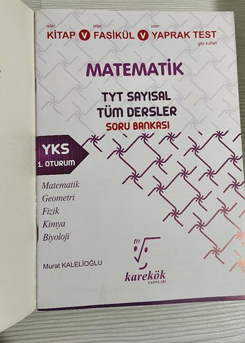 TYT Sayısal Tüm Dersler Soru Bankası Karekök