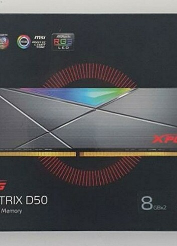 XPG SPECTRİX D50 DDR4 3600MHZ 16 GB (2x8) DUAL KIT RGB RAM 