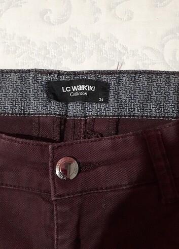 34 Beden bordo Renk Kot pantolon