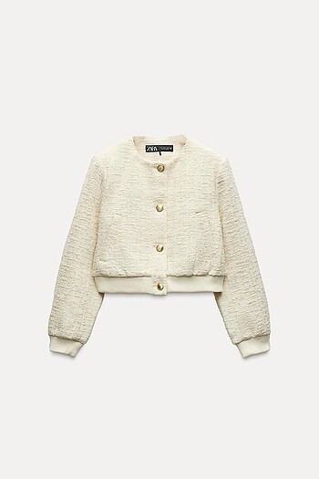 ZARA DOKULU BOMBER CEKET