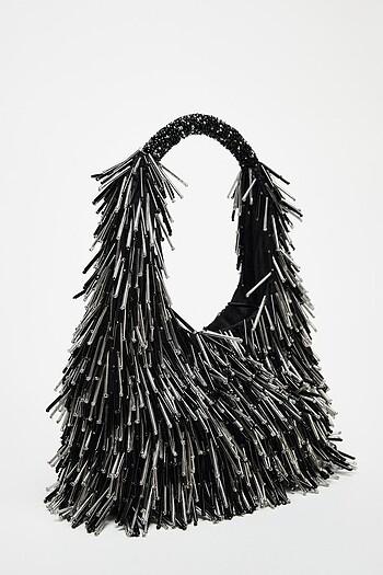  Beden ZARA METAL APLİKELİ MİNİ KESE ÇANTA