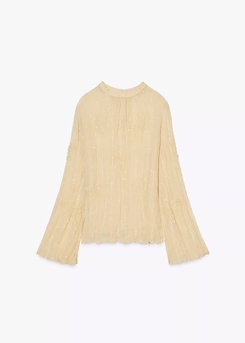 ZW KOLEKSİYONU PİLİLİ İŞLEMELİ GÖMLEK // ZARA WOMAN KOLEKSİYONU - Görsel 6