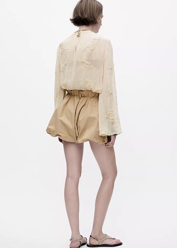 ZW KOLEKSİYONU PİLİLİ İŞLEMELİ GÖMLEK // ZARA WOMAN KOLEKSİYONU - Görsel 4