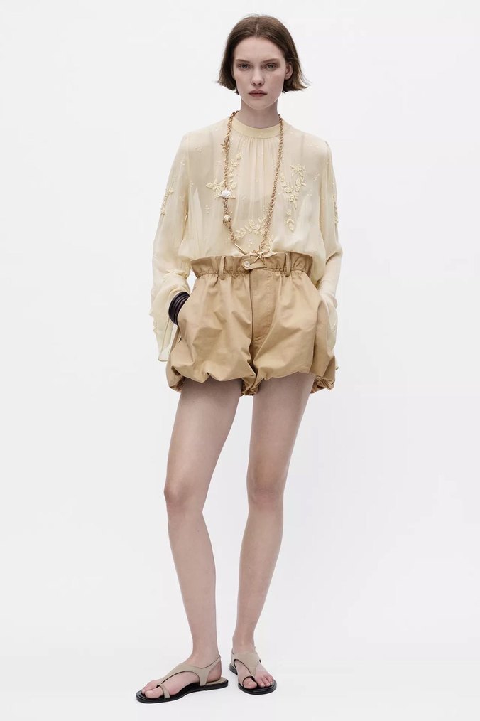 ZW KOLEKSİYONU PİLİLİ İŞLEMELİ GÖMLEK // ZARA WOMAN KOLEKSİYONU - Görsel 5