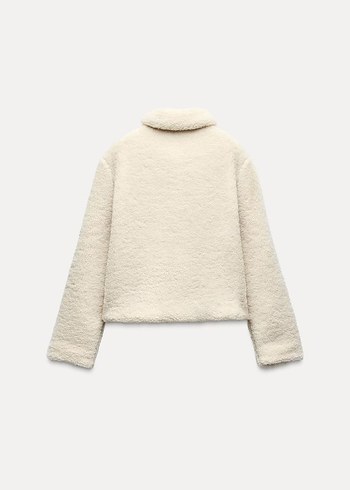 l Beden beyaz Renk ZARA SUNİ YÜNLÜ CEKET