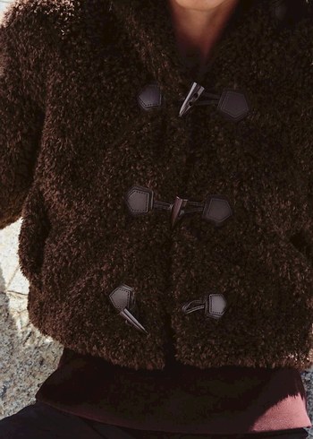 ZARA SUNİ KURK SÜSLÜ DÜĞMELİ CEKET - Görsel 4