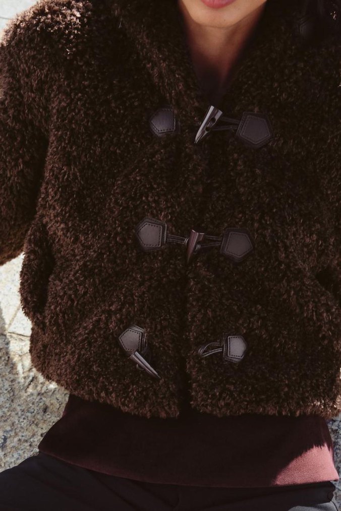 ZARA SUNİ KURK SÜSLÜ DÜĞMELİ CEKET - Görsel 4