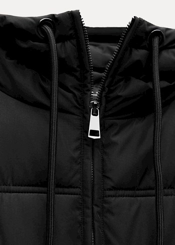 ZARA SU VE RÜZGAR GEÇİRMEZ KAPÜŞONLU ŞİŞME MONT - Görsel 4