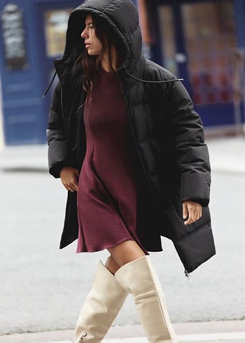 ZARA SU VE RÜZGAR GEÇİRMEZ KAPÜŞONLU ŞİŞME MONT - Görsel 6