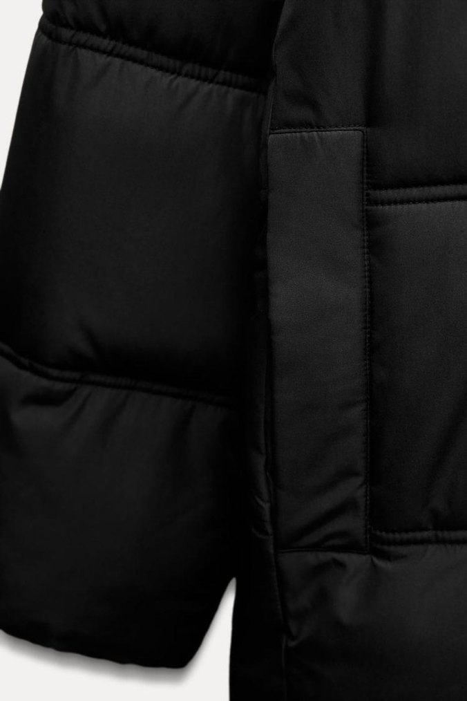 ZARA SU VE RÜZGAR GEÇİRMEZ KAPÜŞONLU ŞİŞME MONT - Görsel 5