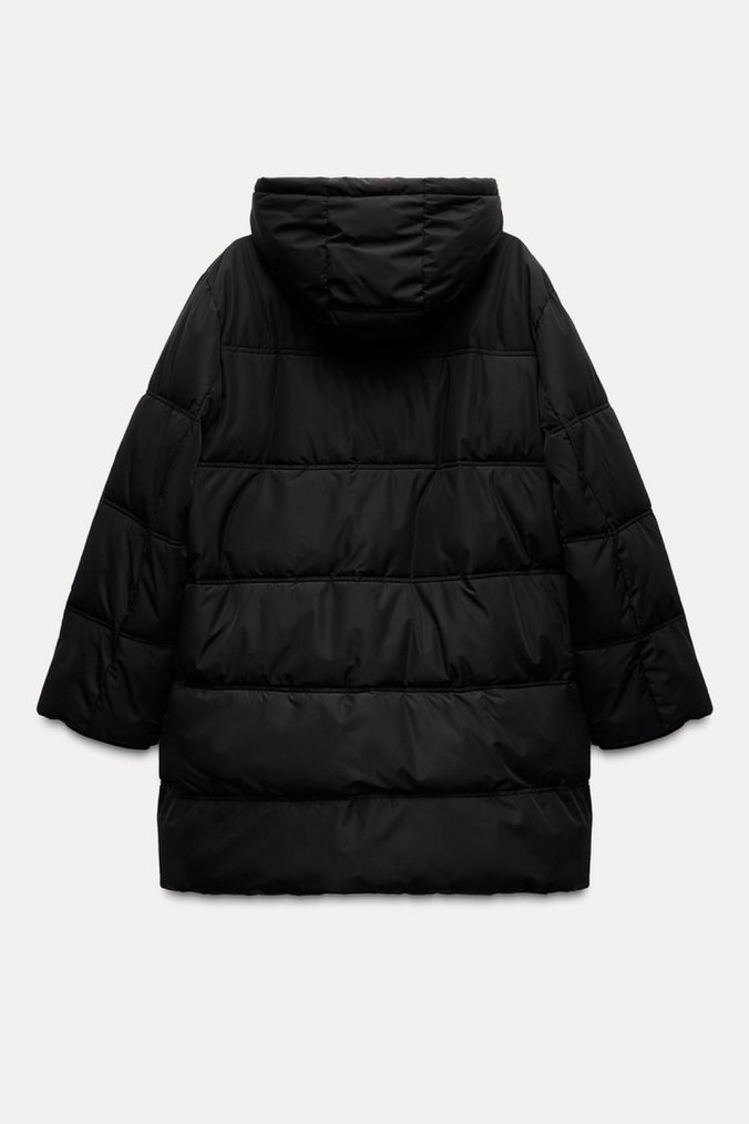 ZARA SU VE RÜZGAR GEÇİRMEZ KAPÜŞONLU ŞİŞME MONT - Görsel 3