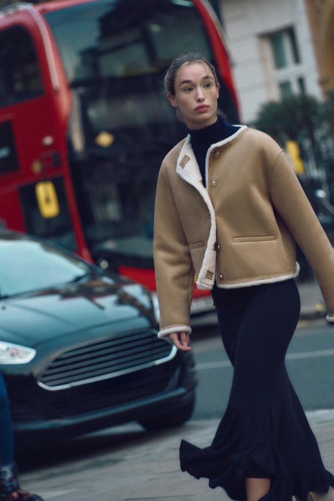 ZARA ALTIN RENGİ DÜĞMELİ ÇİFT TARAFLI CEKET - Görsel 5