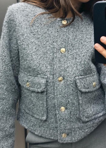 ZARA BUKLET KISA CEKET - Görsel 4