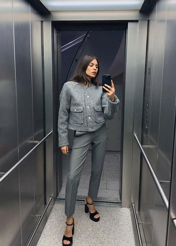 ZARA BUKLET KISA CEKET - Görsel 3