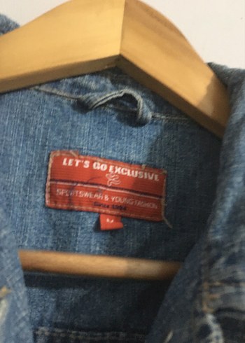 Diğer Düğmeli Mavi Kadın Denim Ceket