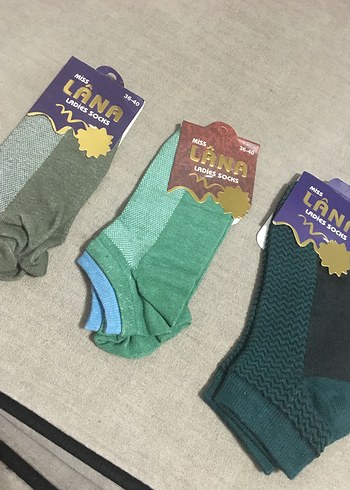 Diğer Yeşil Mini Rahat Çorapları LANA