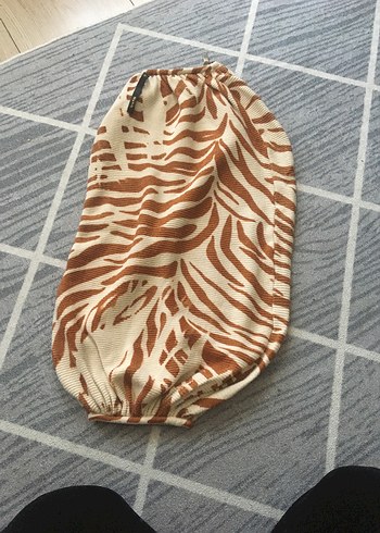 Kahverengi Zebra Desenli Boyunluk