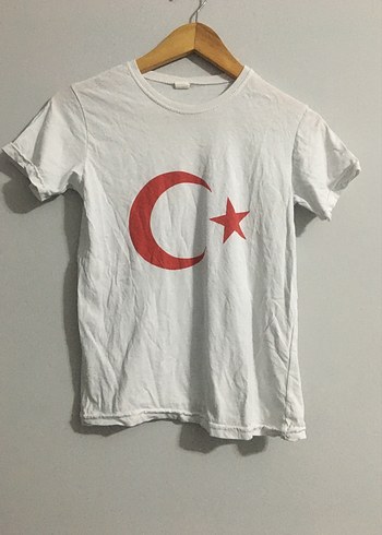 Kbaskılı beyaz pamuklu tişört