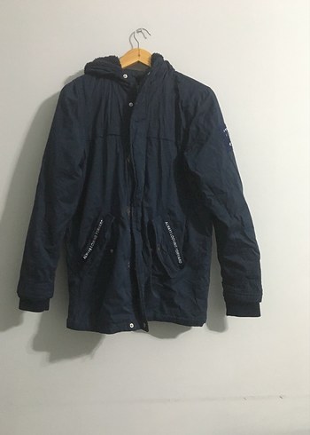 Erkek Çocuk Lacivert Fermuarlı Street Wear Mont
