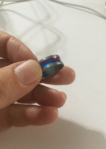 Çok Renkli Minimalist Yırtmaçlı Yüzük