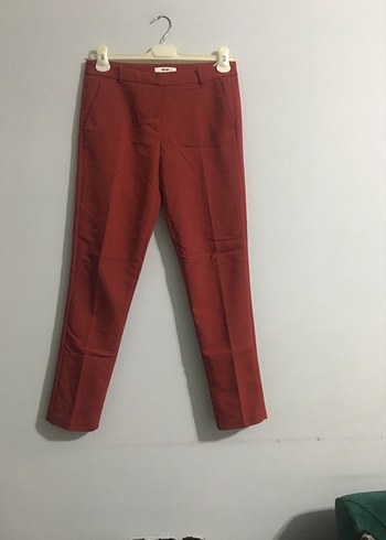 Koyu Kırmızı Regular Fit Kadın Kumaş Pantolon