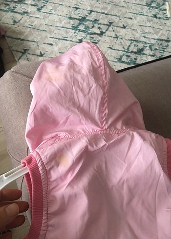 Kız Çocuk Pembe Kapüşonlu Fermuarlı Yelek - Görsel 3